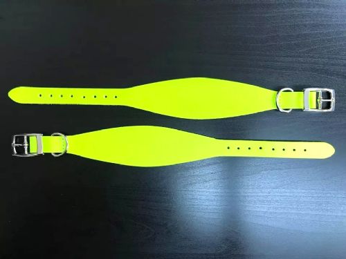 Dog Collar - Greyhound - Variety of Colours & Sizes (Fluorescent Yellow, Medium)